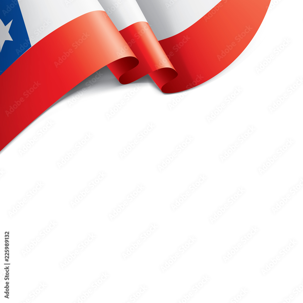 Chile flag, vector illustration on a white background. Chile flag, vector illustration on a white background.