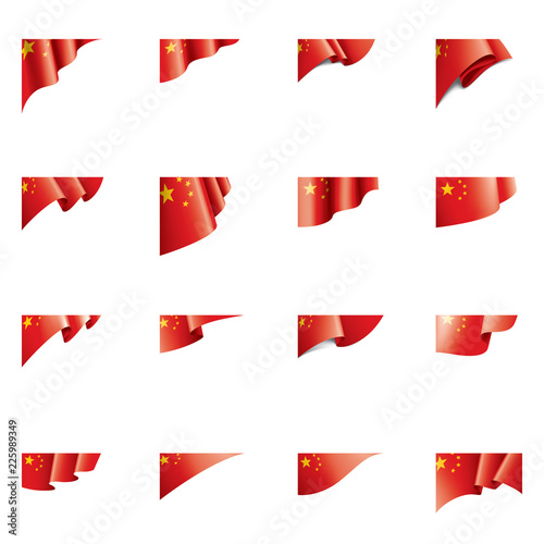 China flag, vector illustration on a white background. Free Download China flag, vector illustration on a white background. - GFXLoad