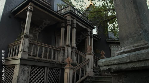 Haunted foreboding house dynamic Halloween