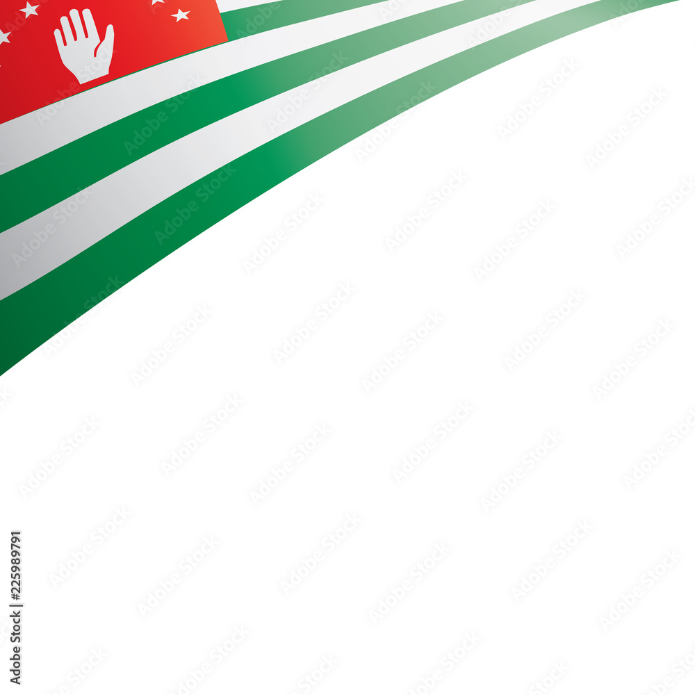 Abkhazia flag, vector illustration on a white background. Abkhazia flag, vector illustration on a white background.