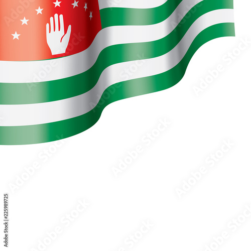 Abkhazia flag, vector illustration on a white background.