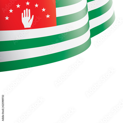Abkhazia flag, vector illustration on a white background.