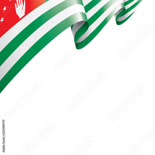 Abkhazia flag, vector illustration on a white background.