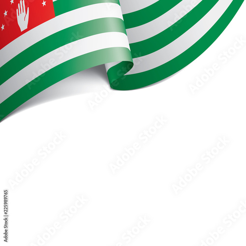 Abkhazia flag, vector illustration on a white background.