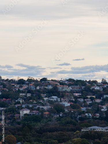 Housing around Sydney eastern suburb view in the afternoon.