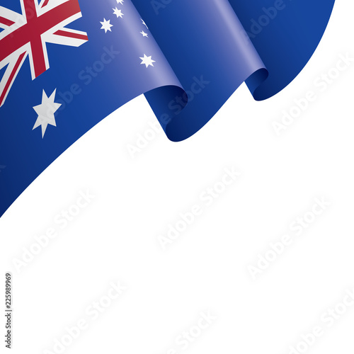 Australia flag, vector illustration on a white background.