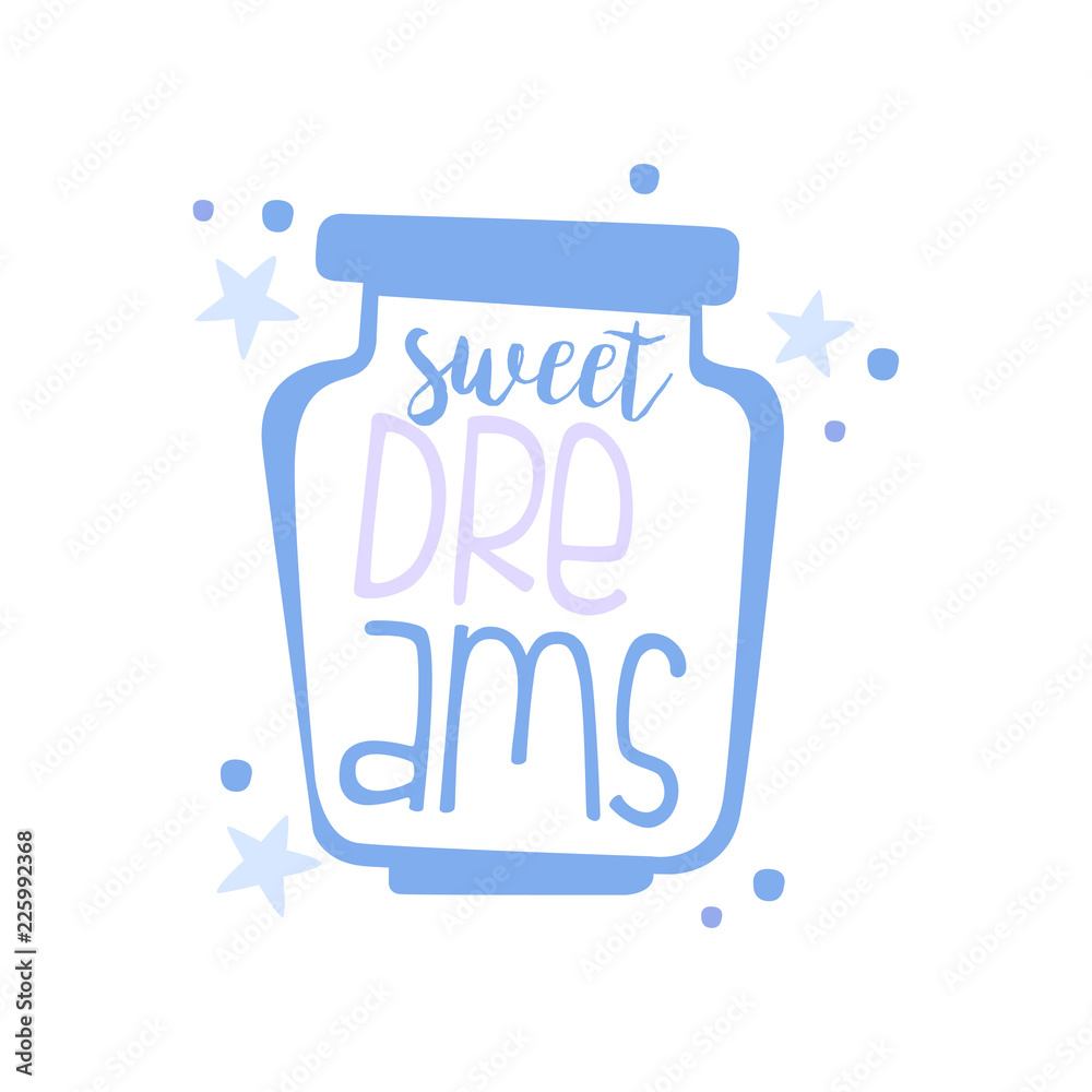 Sweet Dreams, positive quote, hand wriiten lettering motivational slogan vector Illustration on a white background Sweet Dreams, positive quote, hand wriiten lettering motivational slogan vector Illustration on a white background