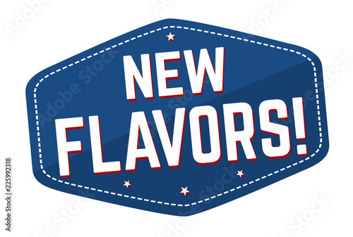 New flavors label or sticker