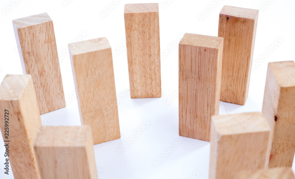 wooden block on white background wooden block on white background