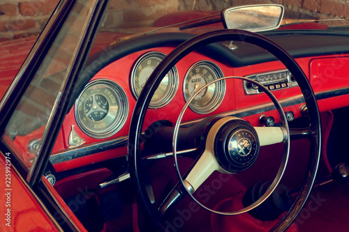 Wallpaper Mural Montagnana, Italy August 27, 2018: Retro car Alfa Romeo convertible 1961 ode release. Torontodigital.ca
