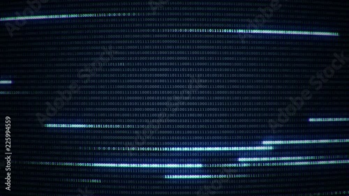 Wallpaper Mural Technologic background with representation of binary code. Animation of seamless loop. Torontodigital.ca