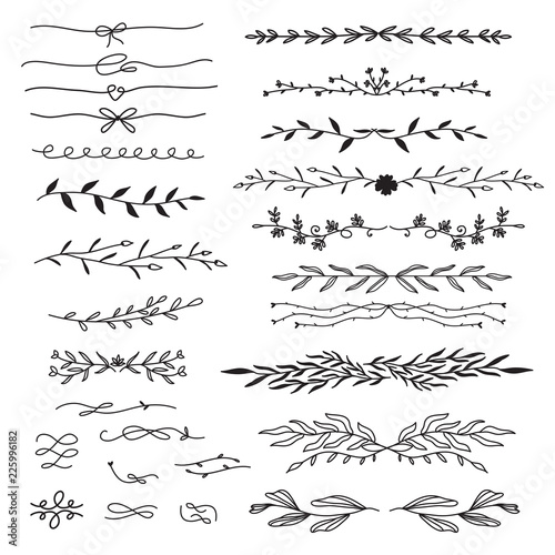 set of decorative divider design elements