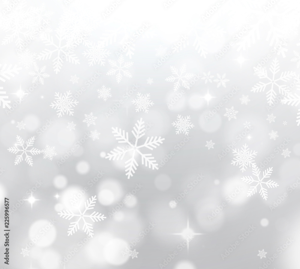 White Snowy Christmas Background 