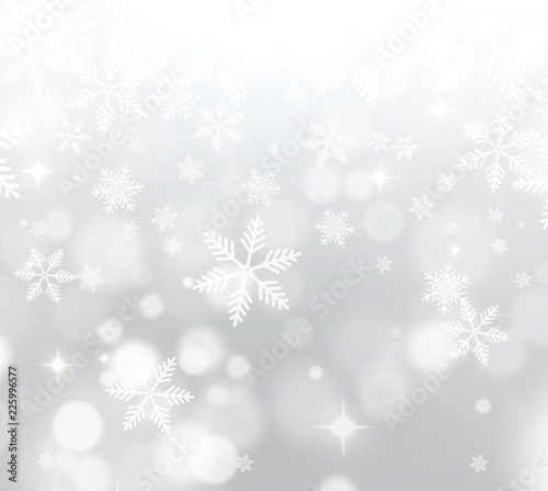 White Snowy Christmas Background 