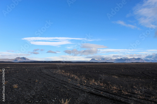 black sand roads in Iceland