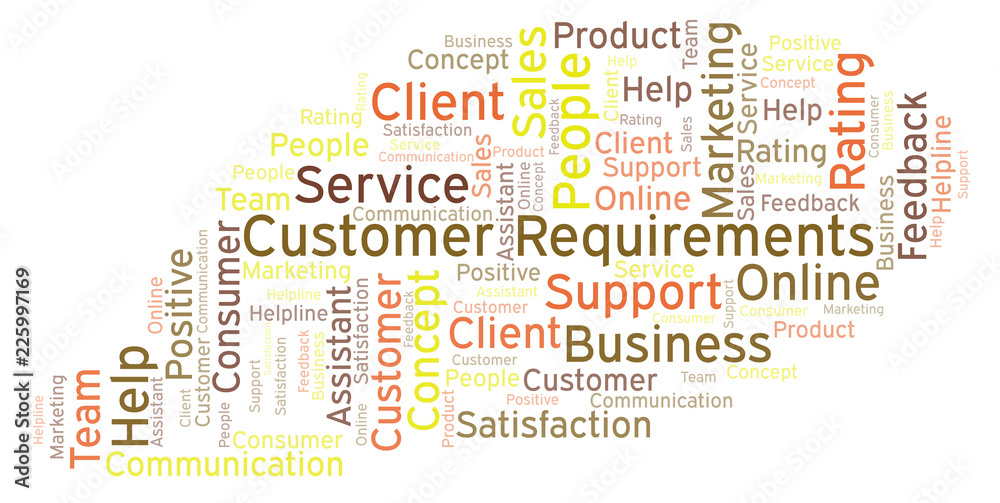 Fototapeta premium Customer Requirements word cloud.