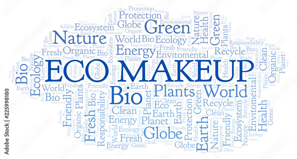 Fototapeta premium Eco Makeup word cloud.