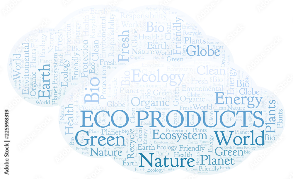 Fototapeta premium Eco Products word cloud.