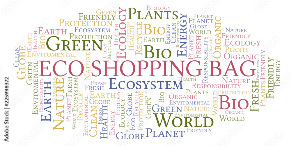 Eco Shopping Bag word cloud. Eco Shopping Bag word cloud.