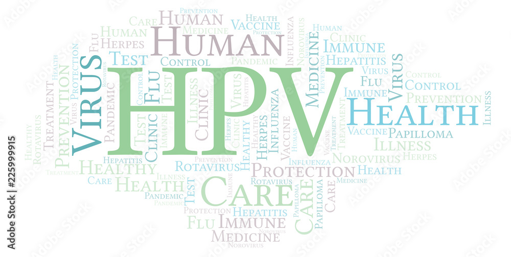 Obraz premium HPV word cloud, made with text only.
