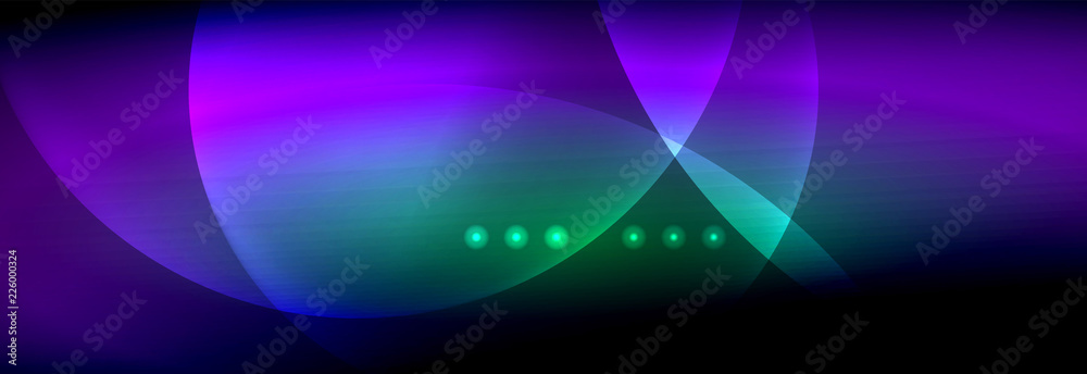 Vector blurred neon glowing circles with flowing and liquid light concept, energy magic fantastic abstract background Vector blurred neon glowing circles with flowing and liquid light concept, energy magic fantastic abstract background