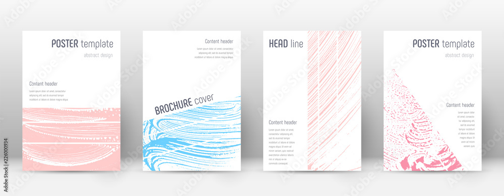 6729226 Cover page design template. Geometric brochure layout. Bold trendy abstract cover page. Pink and blu