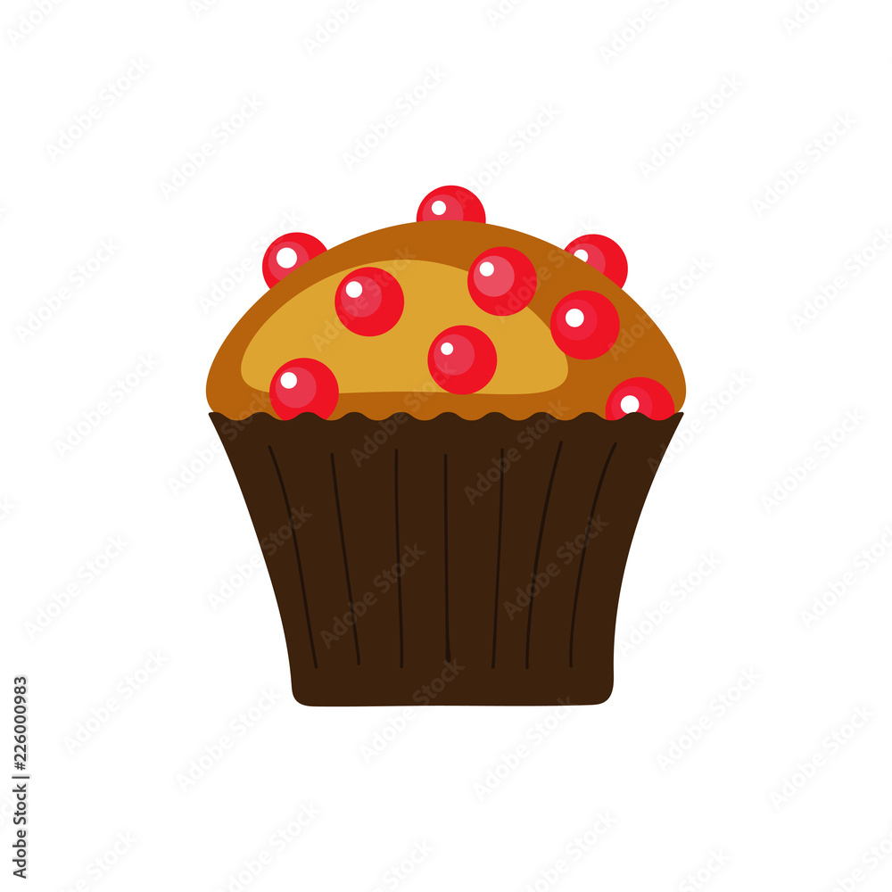 Cupcake icon vector illustration on white background