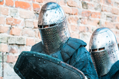 Foto Two knights in armor.