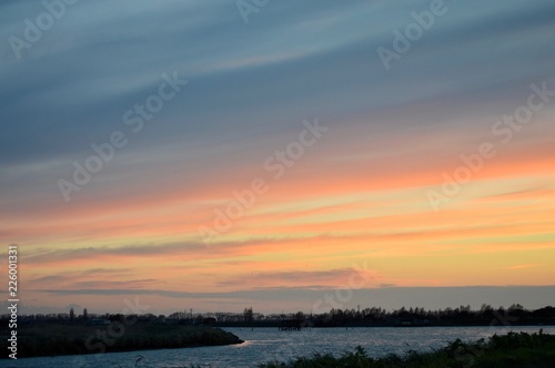 tramonto sulla laguna