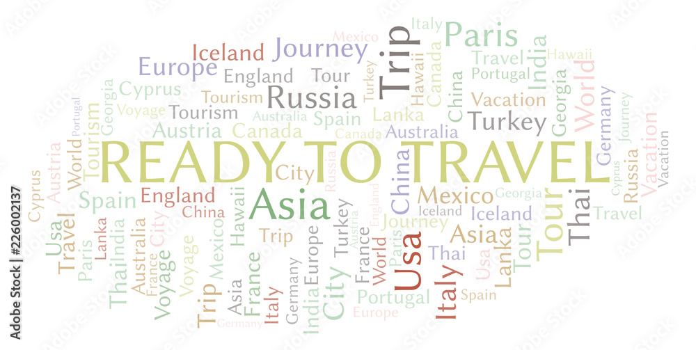 Ready To Travel word cloud.
