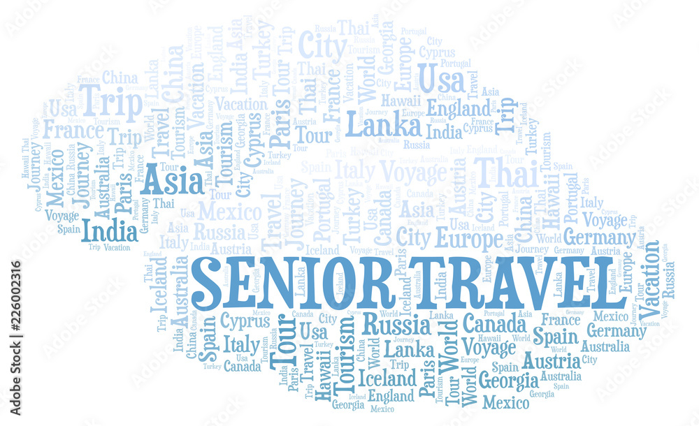 Senior Travel word cloud.