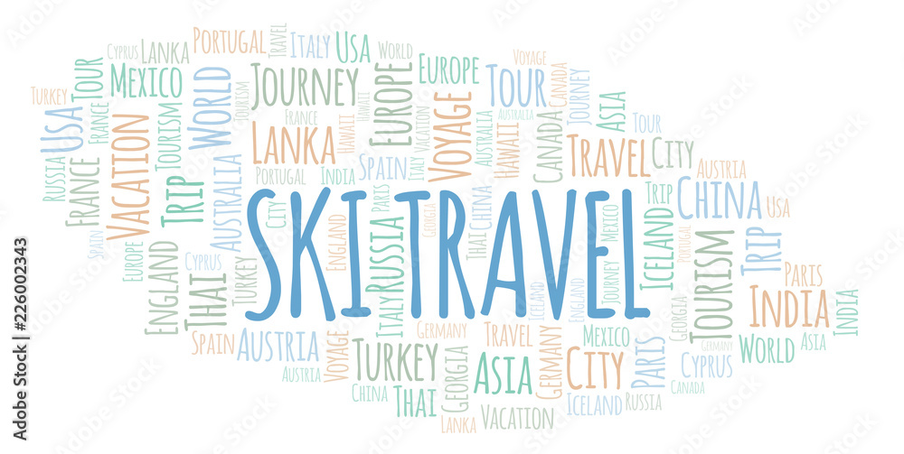 Ski Travel word cloud.