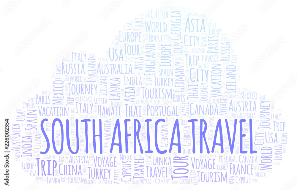 Obraz premium South Africa Travel word cloud.
