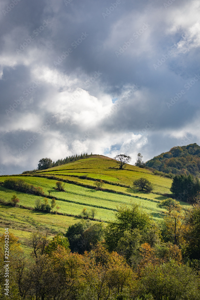 Fototapeta premium Bieszczady mountains at autumn, Podkarpackie, Poland