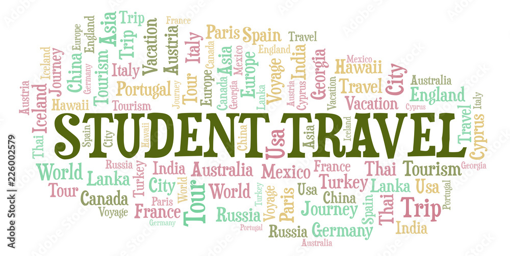 Student Travel word cloud. Student Travel word cloud.