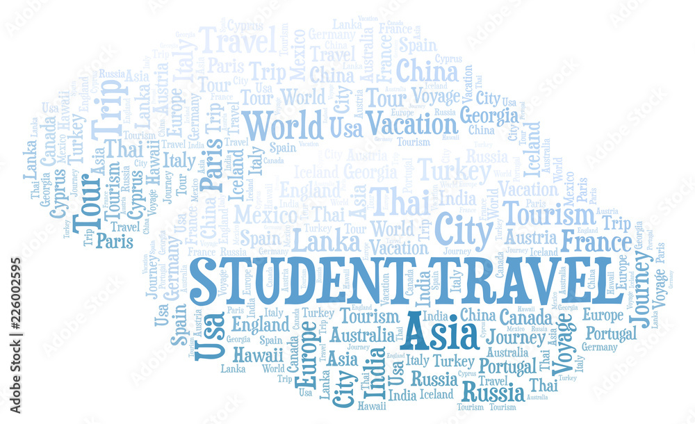 Student Travel word cloud. Student Travel word cloud.