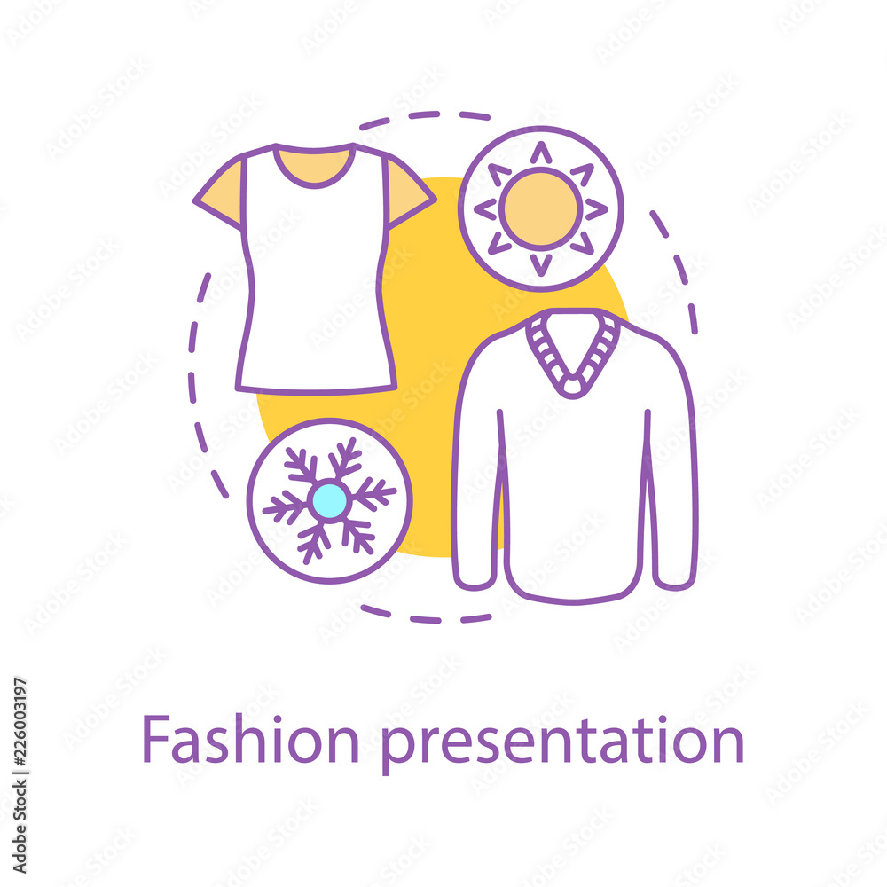 Fashion presentation concept icon Fashion presentation concept icon