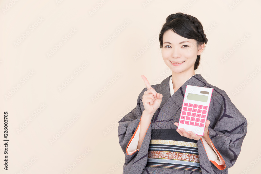 着物を着た女性