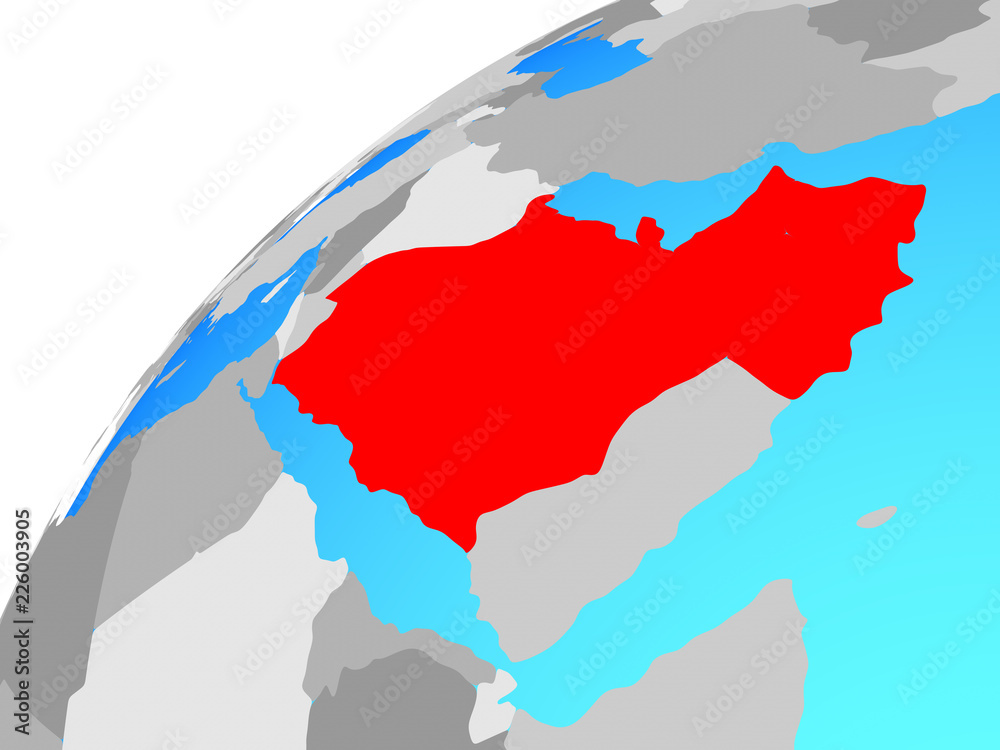 Fototapeta premium CCASG countries on globe