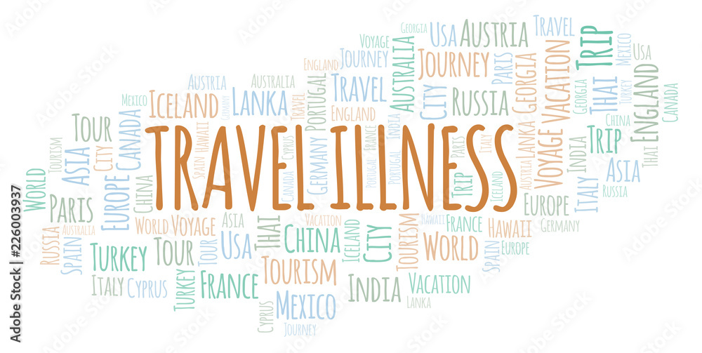 Obraz premium Travel Illness word cloud.