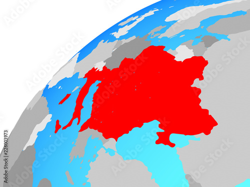 CEI countries on globe photo