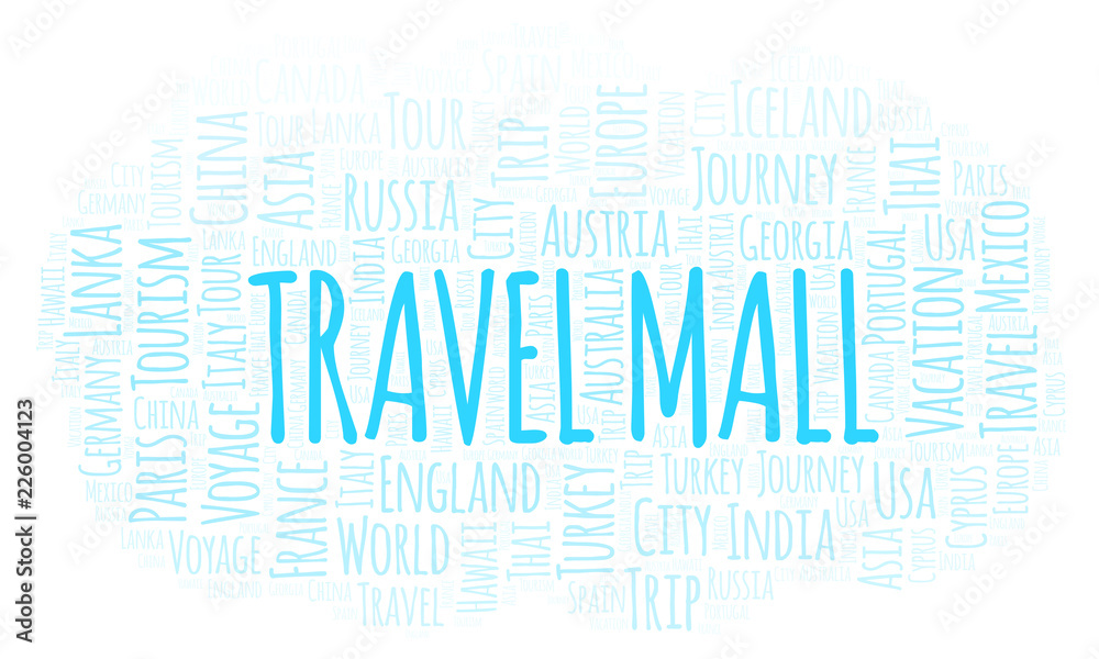 Travel Mall word cloud.