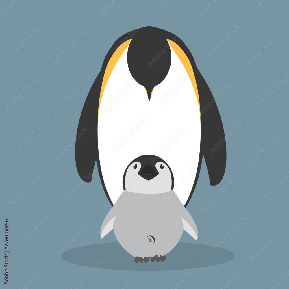 Fototapeta premium happy Penguins family vector