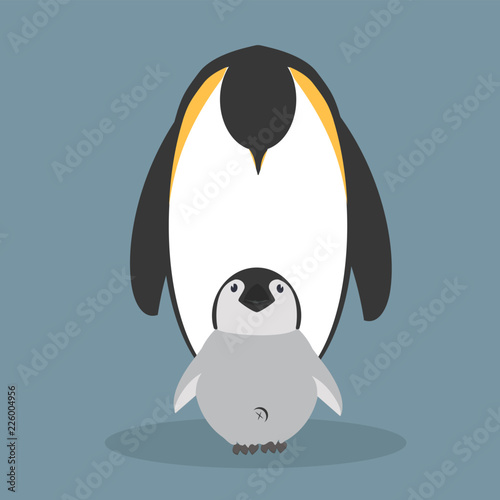  happy Penguins family vector