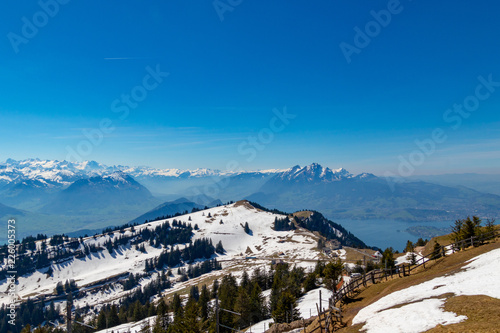 aerial view of beautiful alps mountain switzerland europe on calm sunny day