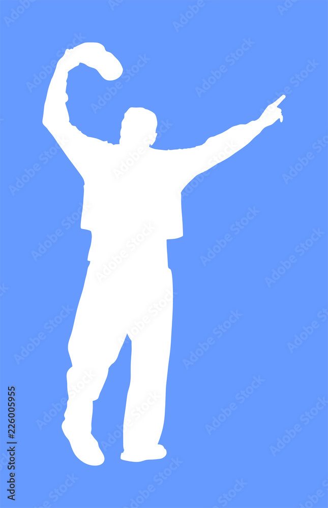 A Greek Evzone dancing vector silhouette isolated on blue background. Traditional wedding dance. Dancing man silhouette vector illustration. Traditional Balkan dance. Sirtaki, Syrtaki, Zorba dance. A Greek Evzone dancing vector silhouette isolated on blue background. Traditional wedding dance. Dancing man silhouette vector illustration. Traditional Balkan dance. Sirtaki, Syrtaki, Zorba dance.