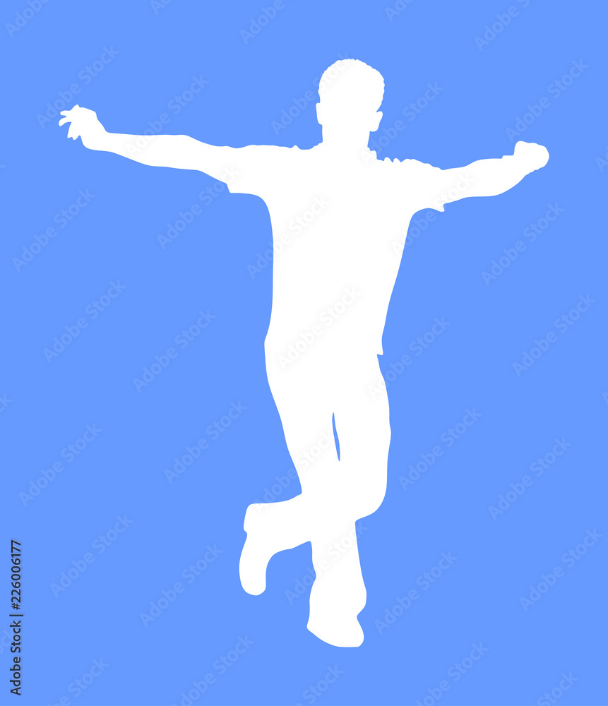 A Greek Evzone dancing vector silhouette isolated on blue background. Traditional wedding dance. Dancing man silhouette vector illustration. Traditional Balkan dance. Sirtaki, Syrtaki, Zorba dance. A Greek Evzone dancing vector silhouette isolated on blue background. Traditional wedding dance. Dancing man silhouette vector illustration. Traditional Balkan dance. Sirtaki, Syrtaki, Zorba dance.