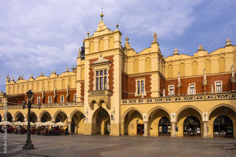 Krakow, Poland - Cracow Old Town, historic Cloth Hall at the Main Market Square