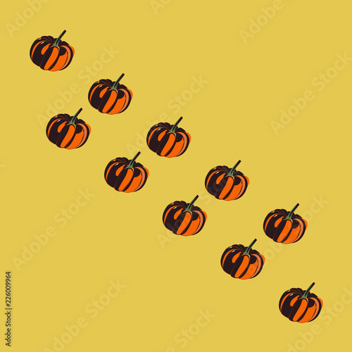 halloween seamless pattern with pumpkins