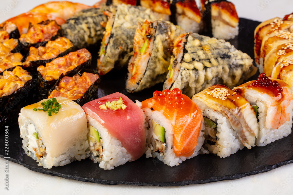 Sushi and rolls mix